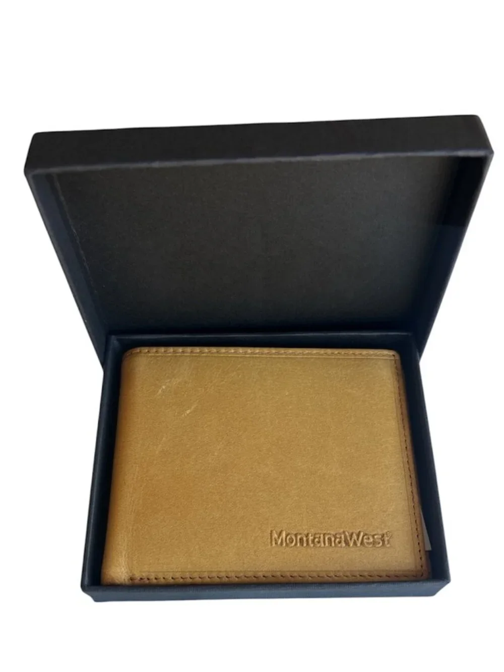 Montana West Leather Bifold Wallet, Light Brown Tan / NIB